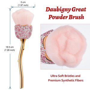 Pinceaux de maquillage Bling avec couvercle en strass pour fard à joues, fond de teint et illuminateur, cadeau idéal pour l'utilisation comme pinceau de rasage - Product Image 6