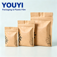 Sachet Doypack Personnalisé Imprimé pour Aliments pour Animaux avec Fenêtre Zippée pour Friandises pour Chiens et Chips de Bœuf