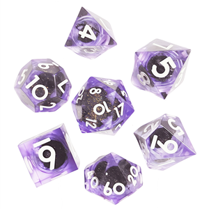 Juego de Dados Poliédricos de Resina Verde Personalizados Feeron, 7 Piezas, Pintados a Mano, Dragones y Mazmorras, Juegos de Mesa para Mayores de 14 Años - Product Image 5