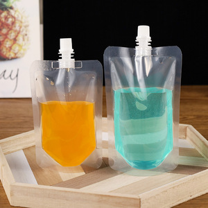 Kho 350ml chất lỏng trong suốt Spout Pouch cho nước ép trái cây nhai kẹo cao su sữa Jelly tái sử dụng lưu trữ lâu dài hút vòi phun Túi - Product Image 1