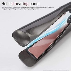 Twisted Hair Curler Straightener LCD Flat Iron Portable <strong>2</strong> in 1 Straightening Curling Iron PTC Fast Heated Flat Iron - Product Image 3