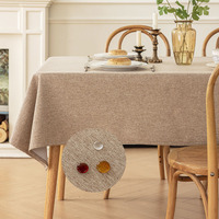 Nappe rectangulaire de style chinois, couleur unie, imperméable, anti-poussière, décorative, pour la maison et les restaurants