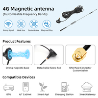 Antenne magnétique à ventouse 4G GPRS GSM LTE 3G pleine bande 5dBi 32CM pour distributeur automatique et routeur externe