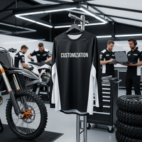 Traje de Ciclismo de Descenso Personalizado de Fábrica al por Mayor, Ligero, Ecológico, de Poliéster, Manga Larga, con Costuras Completamente Reforzadas