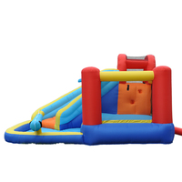 Château gonflable populaire pour enfants avec toboggan aquatique et installation facile pour les fêtes et les jeux de 3 enfants