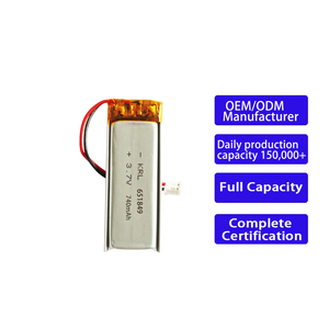 Baterai Lipo Ukuran Khusus 3.7V 651849 740mAh Tipis Isi Ulang Sel Li Polymer untuk Jam Tangan Pintar Pelacak Kartu - Product Image 1