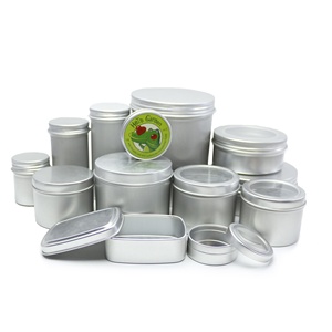 10ml 30ml 50ml 100ml 200ml round aluminum cosmetic jar for candle hair wax herbs aluminium tin box AJ-282C