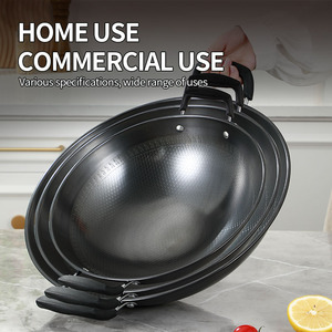 <span class=keywords><strong>Wok</strong></span> Universal Resistente con Diseño de Panal, Construcción de Acero Inoxidable y Hierro, Sin Recubrimiento, Resistente al Óxido - Product Image 5