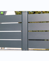 Panneaux de clôture Valla en alliage d'aluminium pour jardin Clôture décorative extérieure à lattes horizontales Clôture de confidentialité Service de modélisation 3D disponible