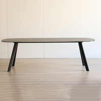 Table à manger moderne en fer et en bois pour la cuisine pour la maison Restaurant Bureau Banquet Home Bar Loisirs Table basse de négociation