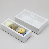 Boîte d'emballage pour desserts, chocolats, pâtisseries, bonbons, gâteaux, en papier couché avec revêtement UV, pelliculage mat, gaufrage, personnalisable pour sushis et gelées