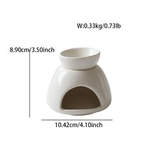 Diffuseur de cire en céramique blanche en gros, brûleur de cire en deux parties, chauffe-huile, porte-bougie chauffe-plat, décoration aromatique pour la maison, la chambre et le spa, mini