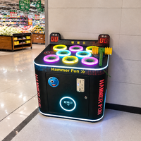 Machine de jeu Hammer Fun directement de l'usine, borne d'arcade commerciale Whack a Mole avec lumières colorées et fente à pièces