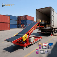 Convoyeur à bande de chargement et de déchargement robuste Duffy 946 kg Deluxe avec double tension 220V 380V pour camion porte-conteneurs