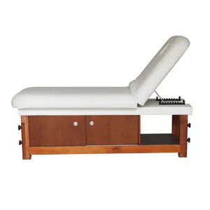 DTY rey tamaño nuga-bhakti ceragem muebles de salon de belleza spa conjunto de madera de mesa de masaje facial y cama para venta