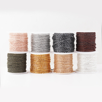 Rouleau de 1 m 10 mètres/rouleau, chaînes en cuivre multicolores, pour la fabrication de bijoux