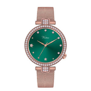 <span class=keywords><strong>2025</strong></span>ユニークなデザインカスタムソーラークォーツ女性用腕時計女性用ミニマリストファッションダイヤモンドシンプルスタイル38mmダイヤル合金 - Product Image 1