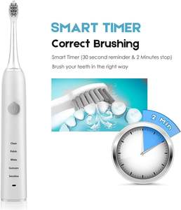 Nouvelle brosse à dents électrique intelligente à poils doux, étanche, avec boîte de voyage de type C incluse pour adultes, usage domestique, couples - Product Image 5