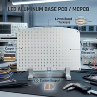 Panneau LED en aluminium avec base PCB en forme de V pour éclairage photographique PCBA