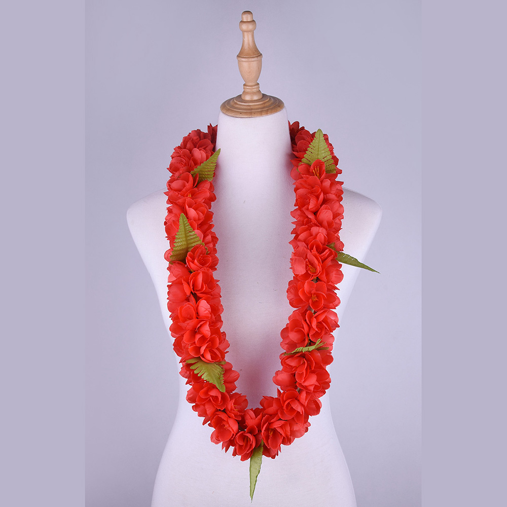 Остров искусственного шелка имбирь Lei KN-hl051 Рождество футболки с воротничком в виде цветка, кольцо Гавайи Танцевальная вечеринка цветочный венок декоративные Swag