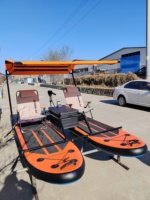 Catamarán inflable engrosado de PVC de 3,2 M, barco de ocio y kayak para plataforma de pesca e instalaciones de entretenimiento acuático