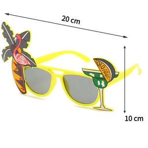 Lunettes de fête hawaïennes amusantes, accessoires de déguisement tropicaux, fournitures et décorations pour fêtes d'été sur le thème de la plage - Product Image 4