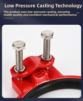 Pince de fixation de câble en alliage d'aluminium résistante au vent, pour pulvérisation de poudre colorée, matériel de maintien de fil électrique