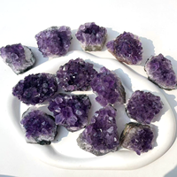 Cristaux de quartz améthyste naturels de haute qualité, en grappe, pour la lithothérapie (Reiki)