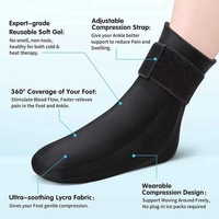 Chaussettes de thérapie par le froid chaud, chaussettes de glace de thérapie par gel solide de refroidissement élastique utilisées pour la compresse de glace pour soulager la douleur de la cheville du pied.