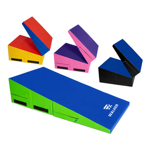 <span class=keywords><strong>Tapis</strong></span> de <span class=keywords><strong>gymnastique</strong></span> pliable en PVC antidérapant pour équipement de <span class=keywords><strong>gymnastique</strong></span>, <span class=keywords><strong>tapis</strong></span> de tumbling en forme de cale pour sauts arrière - Coloré et personnalisable - Product Image 3