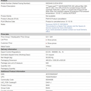 Variador de Frecuencia MICROMASTER 440 6SE6440 Sin Filtro, 6SE6440-2UD34-5FA1, con 1 Año de Garantía, Buena Venta - Product Image 3