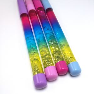 2024 magischer bunter zahnstab märchenstift neuheit benutzerdefiniertes logo Kunststoff flüssiger glitzer schwimmender Stift - Product Image 6