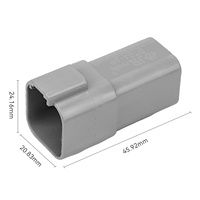 JRready Deutsch DT Wasserdichtes Steckverbinder-Set 6-polig mit # 16 solide Kontakte, 14-20 AWG – Hochleistungsanwendungen für Marine und Transport.