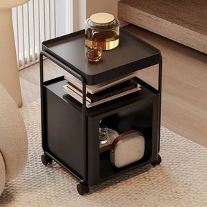 Cross-border movable side <b>table</b>, minimalist home Nordic style, <b>small</b> coffee <b>table</b> with wheels, living room sofa side <b>table</b>, - Product Image 2