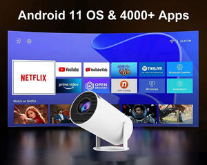 Mini projecteur HY300, compatible Android 11, prend en charge la résolution 1080P, lecteur vidéo de jeux, projecteur de cinéma maison, projecteurs multimédias en streaming - Product Image 6