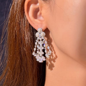 Conjunto de Joias Finas RUYI em Prata Esterlina 925 Luxuoso com Zircônia Cúbica de <span class=keywords><strong>Dubai</strong></span> Colar de Pérola Conjunto de 4 Peças para Casamento e Noivado - Product Image 5