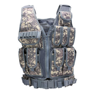 タクテックプレートキャリアベスト6マガジンポーチ付きラジオホルダーとホルスター - Product Image 5