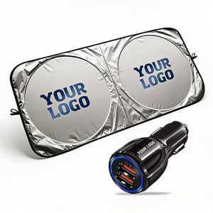 Pare-soleil pliable pour voiture avec logo personnalisé, idéal pour les cadeaux promotionnels d'entreprise – Vente en gros de produits uniques avec logo de marque - Product Image 1