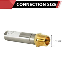 Amortisseur de choc d'eau de taille AA 1/2" NPT, 33-180 ° Suppresseur de chocs d'eau sans plomb F 250 PSI pour tuyaux, robinets, machines à laver