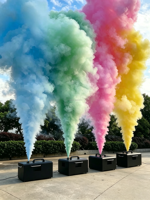 Nouvelles machines à fumée colorée pour événements : Canon à bombes décoratif pour mariages, révélations de sexe, fêtes du Nouvel An et autres événements. Liquide de fumée colorée.