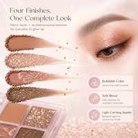 Palette d'ombres à paupières scintillantes or rose en promotion, OEM/ODM, marque privée, hydratante, coffret cadeau, parfum et couleur personnalisés