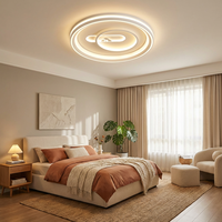 Lampe de plafond intérieure créative, éclairage géométrique élégant, 3 couleurs changeantes pour chambre principale, bureau, luminaire à lumière chaude