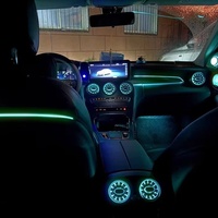 Éclairage d'ambiance pour voiture Mercedes-Benz Classe C W205 W253 2015-2022, kit d'éclairage d'ambiance RGB 6 en 1 avec commande par application