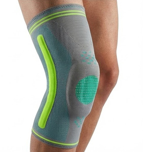 Genouillère de sport professionnelle gris-vert avec support à ressort à mémoire de forme, unisexe, pour entraînement et fitness en extérieur - Product Image 2