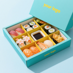 Tùy Chỉnh Dùng Một Lần Màu Hồng Sushi Hộp Với Cửa Sổ Mini Sushi Để Đi Hộp Bao Bì Giấy Sushi Hộp Với Nước Sốt Chủ - Product Image 6