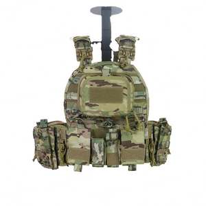 เสื้อกั๊กยุทธวิธีโพลีเอสเตอร์ 1000D แบบ MOLLE ลายพราง พร้อมช่องใส่แผ่นเกราะ - Product Image 1