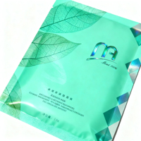 Emballage de pochette en mylar avec impression de logo de marque personnalisée 3 sacs en feuille de crème et lotion scellés sur le côté Sachet en plastique pour masque cosmétique pour les yeux