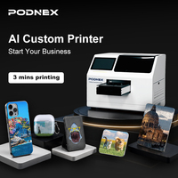Imprimante à plat UV PodNEX AI pour coques de téléphone personnalisées, machine d'impression UV pour coques de téléphone, imprimante UV pour coques de téléphone personnalisées