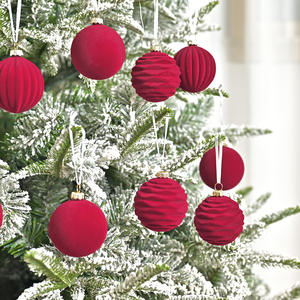 Bolas de Navidad de Plástico Modernas, Duraderas, Impermeables, de Terciopelo, Ecológicas, Personalizadas al por Mayor - Product Image 4