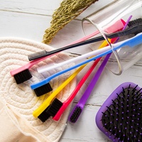 Brosse à cheveux double face professionnelle à logo personnalisé, pour le coiffage des mèches rebelles et le contrôle des bords des cheveux – Meilleure vente
